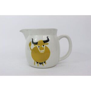 Vintage  Arabia Finland Bull Pitcher | Mid Century Scandinavian Ceramic Jug | Gr